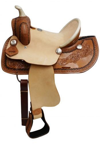 12" Double T Youth Roper Style Saddle w/ Hard Seat