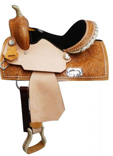 13" Double T Youth Saddle w/ Buckstitch Trim