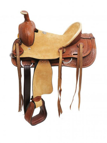 15" Double T Hard Seat Roper Style Saddle