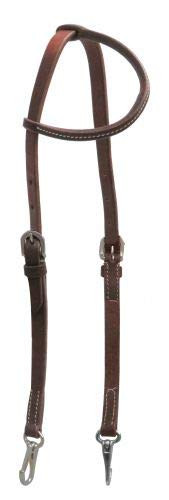 Showman Oiled Leather Single Ear Headstall w/ Stainless Steel Snaps