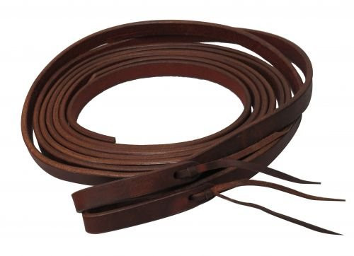 Showman 8' X 5/8" Oiled Harness Leather Split Reins