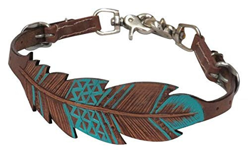 Showman PONY Cut-Out Hand Painted Feather Leather Wither Strap