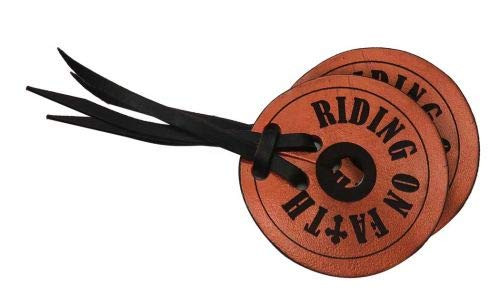 "Riding On Faith" Metallic Copper Leather Bit Guards