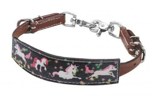 Showman Pony Size Unicorn Print Leather Wither Strap