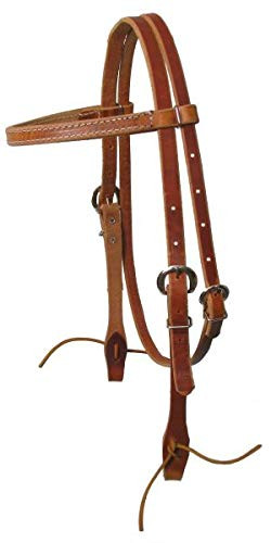 Harness Leather Browband Headstall w/ Ties