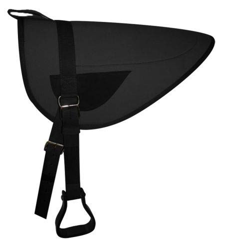 Showman Black Canvas Top Bareback Saddle Pad