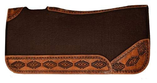 Showman 32" x 31" Contoured Felt Bottom Saddle Pad w/ Aztec Design