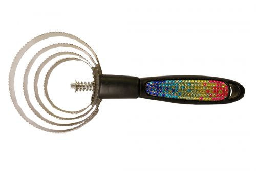 Showman Multicolor Crystal Rhinestone Curry Comb