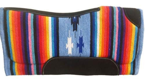 Showman 32" x 32" Contoured Blue Serape Felt Bottom Saddle Pad