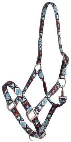 Showman Premium Nylon Horse Halter w/ Geometric Design