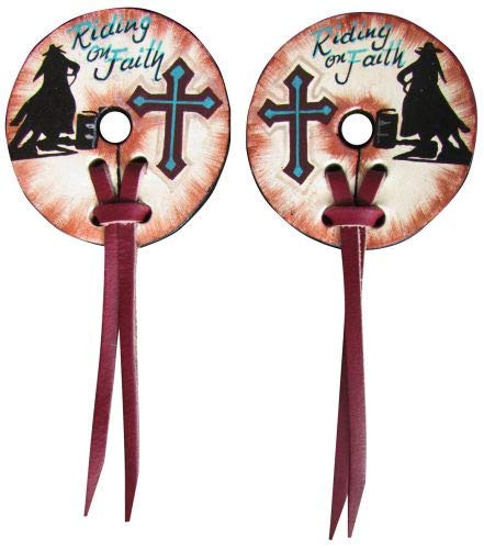 "Riding on Faith" Leather Bit Guards