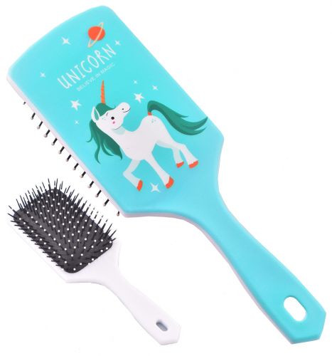 Teal "Believe in Magic" Unicorn Mane & Tail Brush