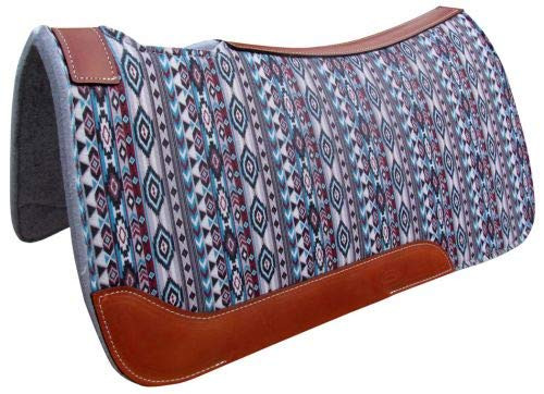 Showman 31" x 32" Navajo Print Solid Felt Saddle Pad