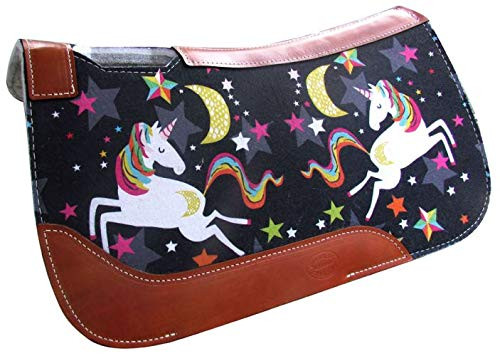 Showman Pony 24" x 24" Dreaming Unicorn Print Felt Saddle Pad