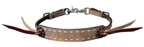 Showman Roughout Leather Wither Strap w/ Natural Buckstitch Trim