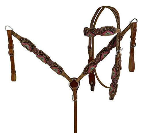 Showman Hand Painted Aztec Browband Headstall & Breast Collar Set