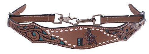 Showman Hand Painted Barrel Racer Leather Wither Strap