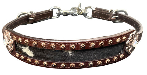 Showman Leather Wither Strap w/ Hair-On Cowhide Inlay