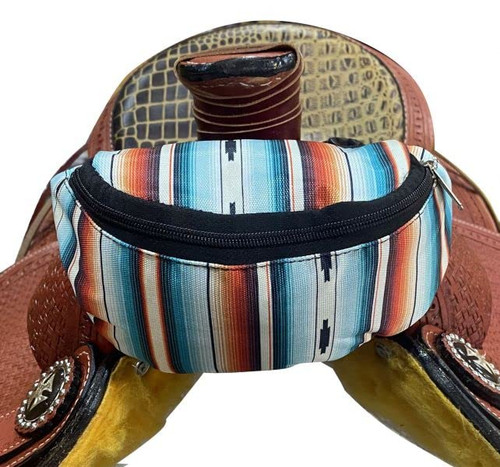 Showman Southwest Print Insulated Nylon Saddle Pouch