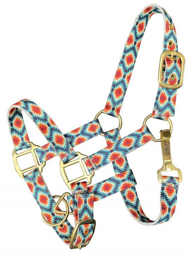 Showman Foal/Mini Aztec Print Nylon Halter