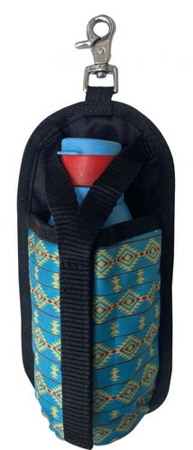 Showman Blue & Yellow Aztec Print Nylon Bottle Holder