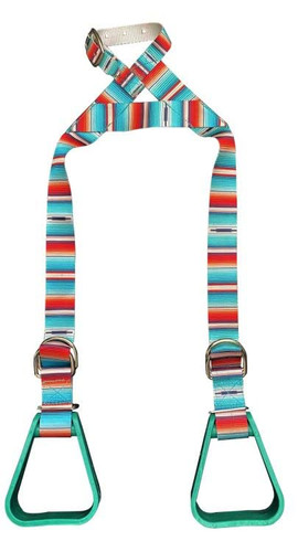 Showman Heavy Duty Nylon Adjustable Buddy Stirrups w/ Serape Southwest Print