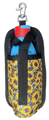 Showman Sunflower & Cheetah Print Nylon Bottle Holder