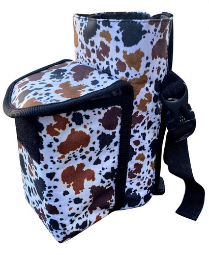 Showman Insulated Nylon Cow Print Bottle Carrier w/ Pocket
