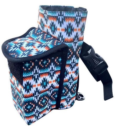 Showman Insulated Nylon Aztec Print Bottle Carrier w/ Pocket
