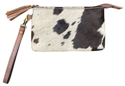 Klassy Cowgirl Hair-On Cowhide Clutch Wristlet