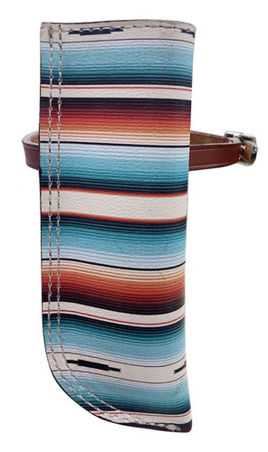 Showman Serape Print Leather Flag Carrier