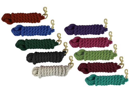 Showman 10' Braided Cotton Lead w/ Brass Snap