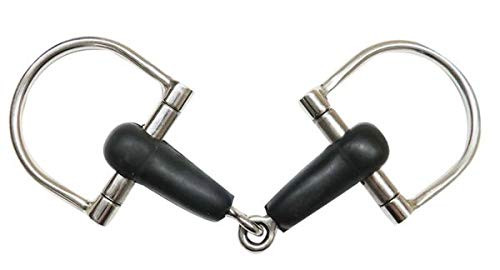 Showman PONY Stainless Steel 4.5" Rubber Mouth D-Ring Snaffle Bit