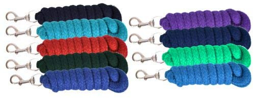 8' Braided Cotton Lead Rope (Black)