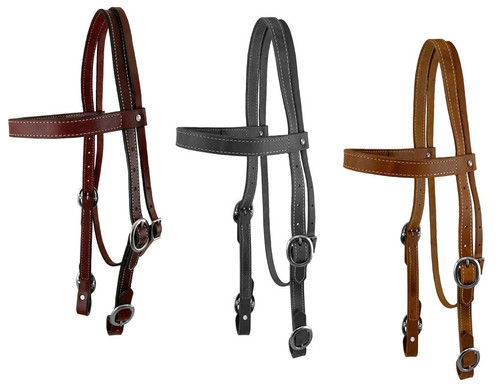 Showman Argentina Cow Leather Draft Horse Size Browband Headstall