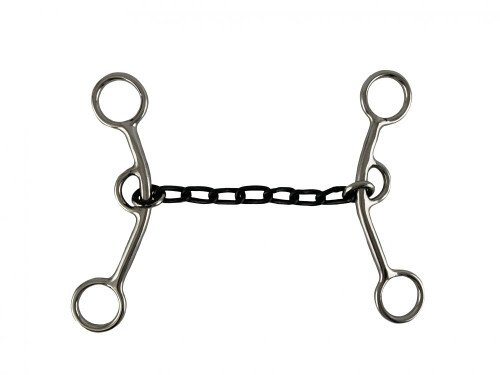 Showman Stainless Steel Junior Cow Horse Bit w/ 5" Sweet Iron Chain Mouth
