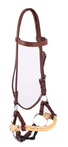 Showman Oiled Harness Leather Side Pull w/ Snaffle Bit