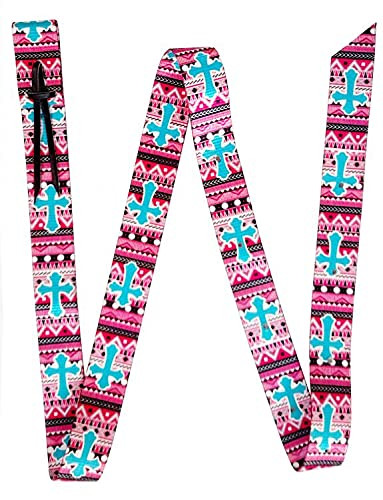 Showman Pink Southwest Cross Print Nylon Tie Strap