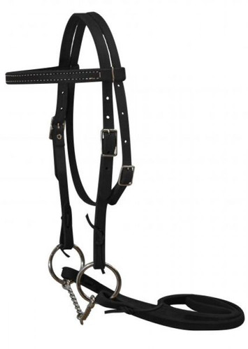 Pony Leather Bridle w/ Twisted Wire O-Ring Snaffle Bit