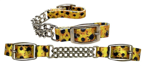 Showman Sunflower Double Chain Nylon Curb Strap