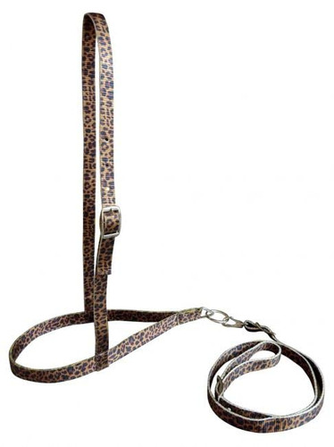 Showman Cheetah Print Nylon Noseband Tie Down