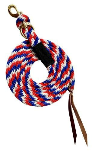 Showman 8' Red, White & Blue Poly Lead Rope