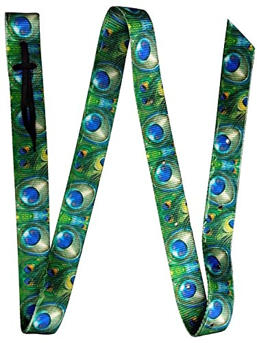 Showman Peacock Print Nylon Tie Strap