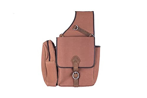Showman Brown Canvas Deluxe Saddle Bag