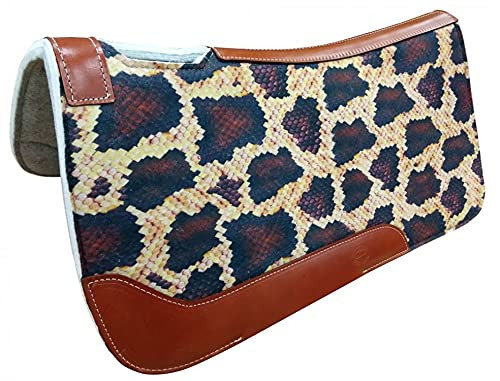 Showman 31" x 32" x 1" Snake Print Solid Felt Saddle Pad