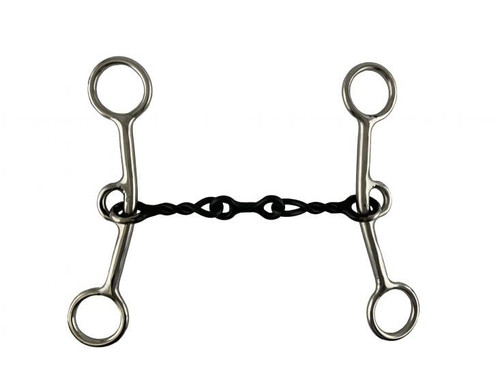 Showman Stainless Steel JR Cow Horse Bit w/ 5" Sweet Iron Mouth