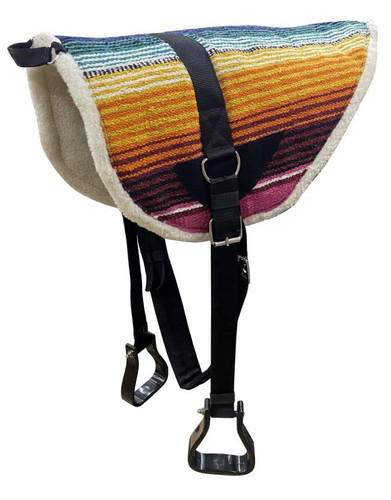 Showman Bright Serape Navajo Design Bareback Saddle Pad