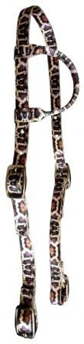 Showman Python Print Nylon Single Ear Headstall