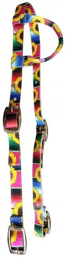 Showman Serape & Sunflower Print Nylon Single Ear Headstall