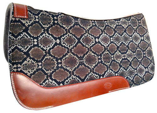 Showman 31" x 32" Snake Print Solid Felt Saddle Pad